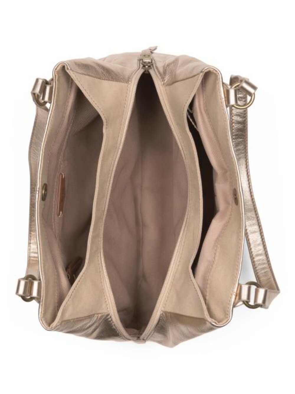 THE SAK Leather Melrose Metallic Satchel Tote - Picture 3 of 5
